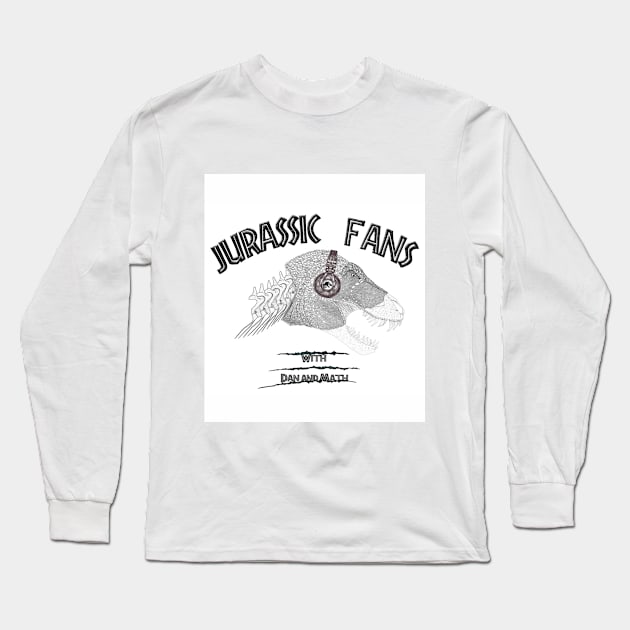 White Background OG Logo Long Sleeve T-Shirt by Jurassic Fans Podcast